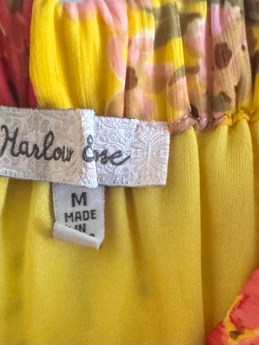 Harlow & Co. Women's Yellow Floral Dress -